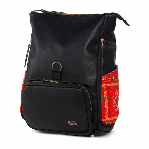 Black Voyager Backpack Red Hao Lan