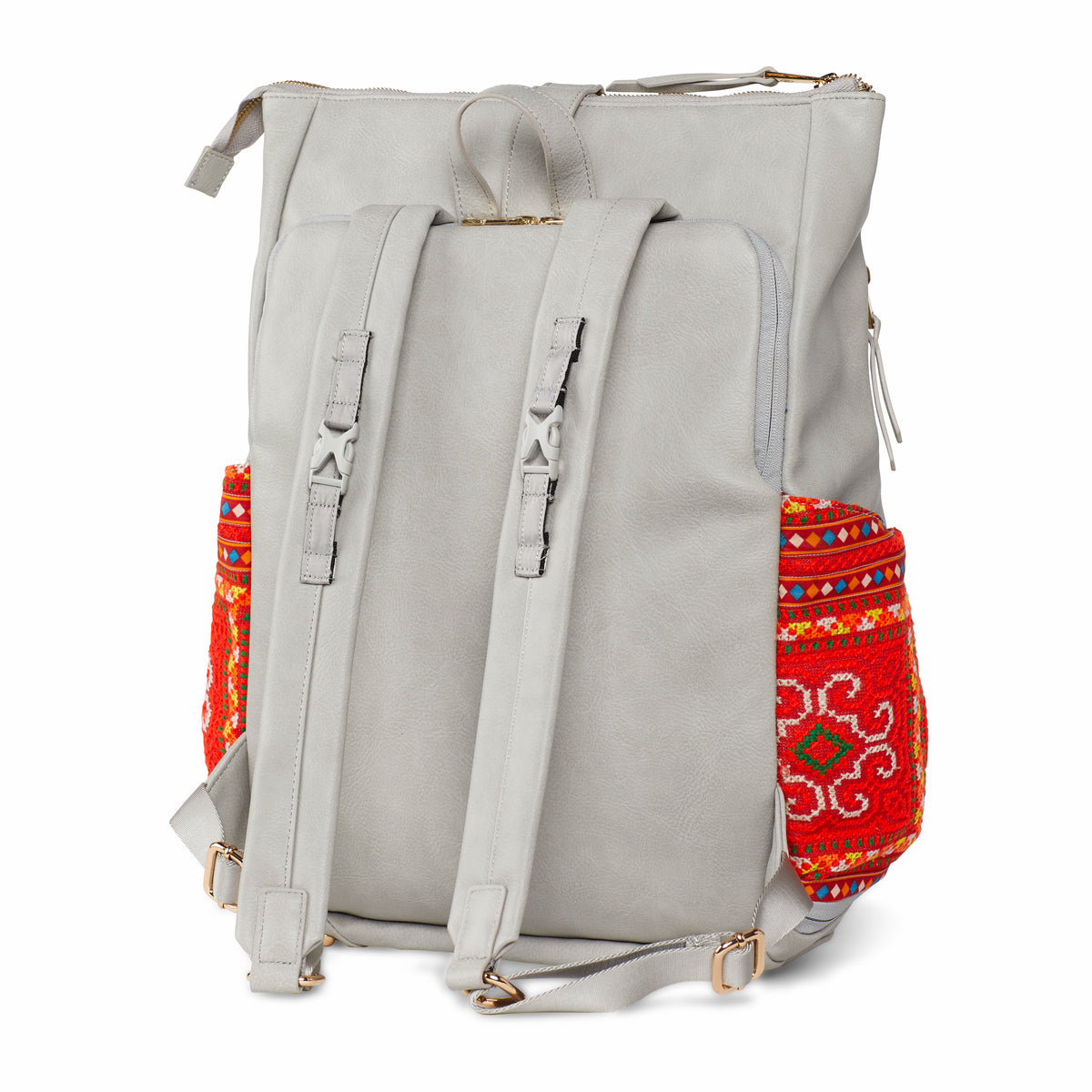 Grey Voyager Backpack Red Hao Lan – Rafi Nova