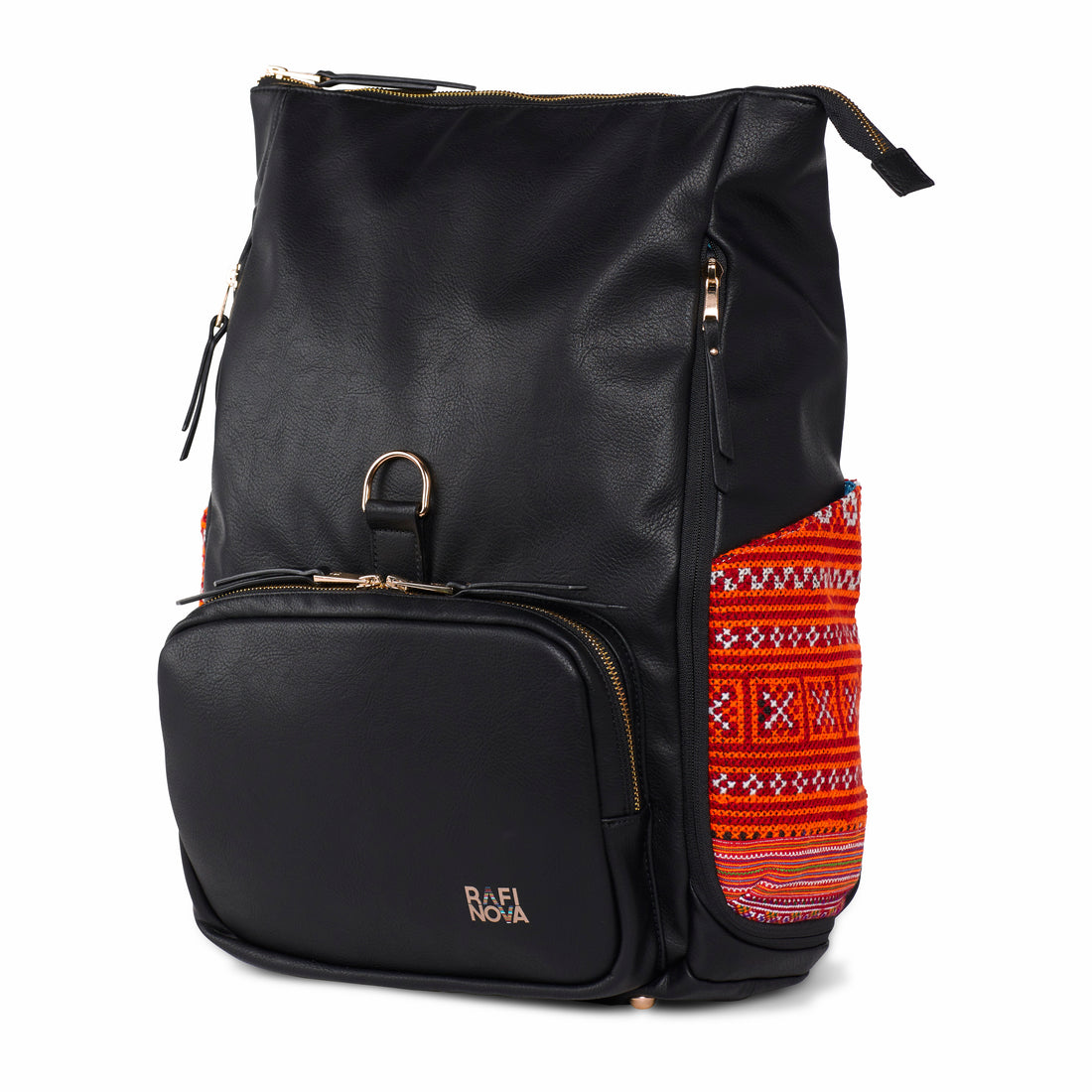 Black Voyager Backpack Red Paco 1401E
