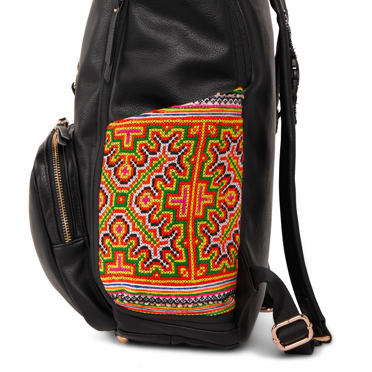 Black Voyager Backpack Multi Sapa Floral A – Rafi Nova