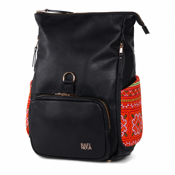Black Voyager Backpack Red Ca Map