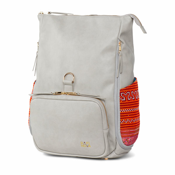 Grey Voyager Backpack Red Paco